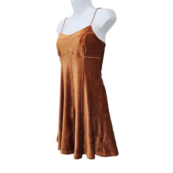 Fit & Flare Dress Womens Babydoll Festival Fairy Grunge Skater Y2K Orange Size S - Picture 3 of 12